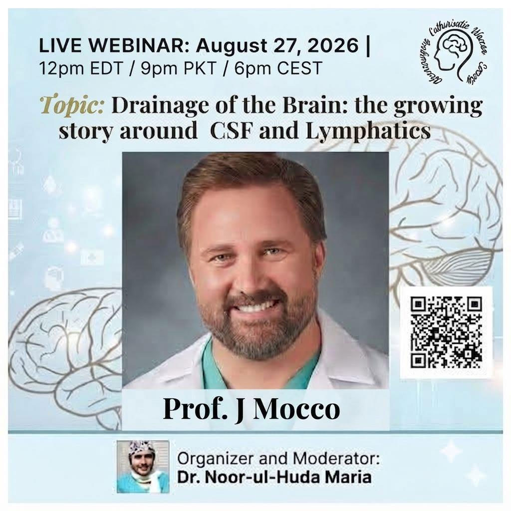Webinar: Drainage of the Brain: the growing story around CSF and Lymphatics